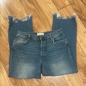 We The Free Free People Wide Leg Loose Crop Jeans